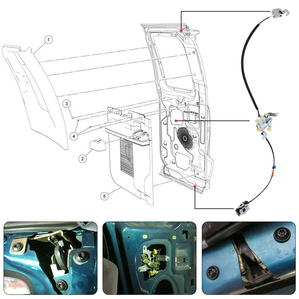 for Ford F250 F350 Super Duty Super Cab Rear Door Latch Locks Left Driver Side