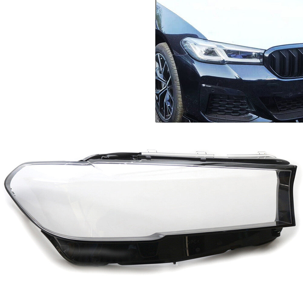Car Headlight Lens Cover Fit for BMW 5 Series G30 520i 530i 540i 550i 2019-22 Right