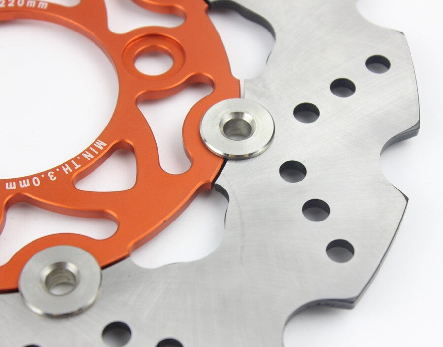 New Orange 220MM Adelin Float Disc Brake Rotor for Honda Ruckus Bike 58MM 70MM