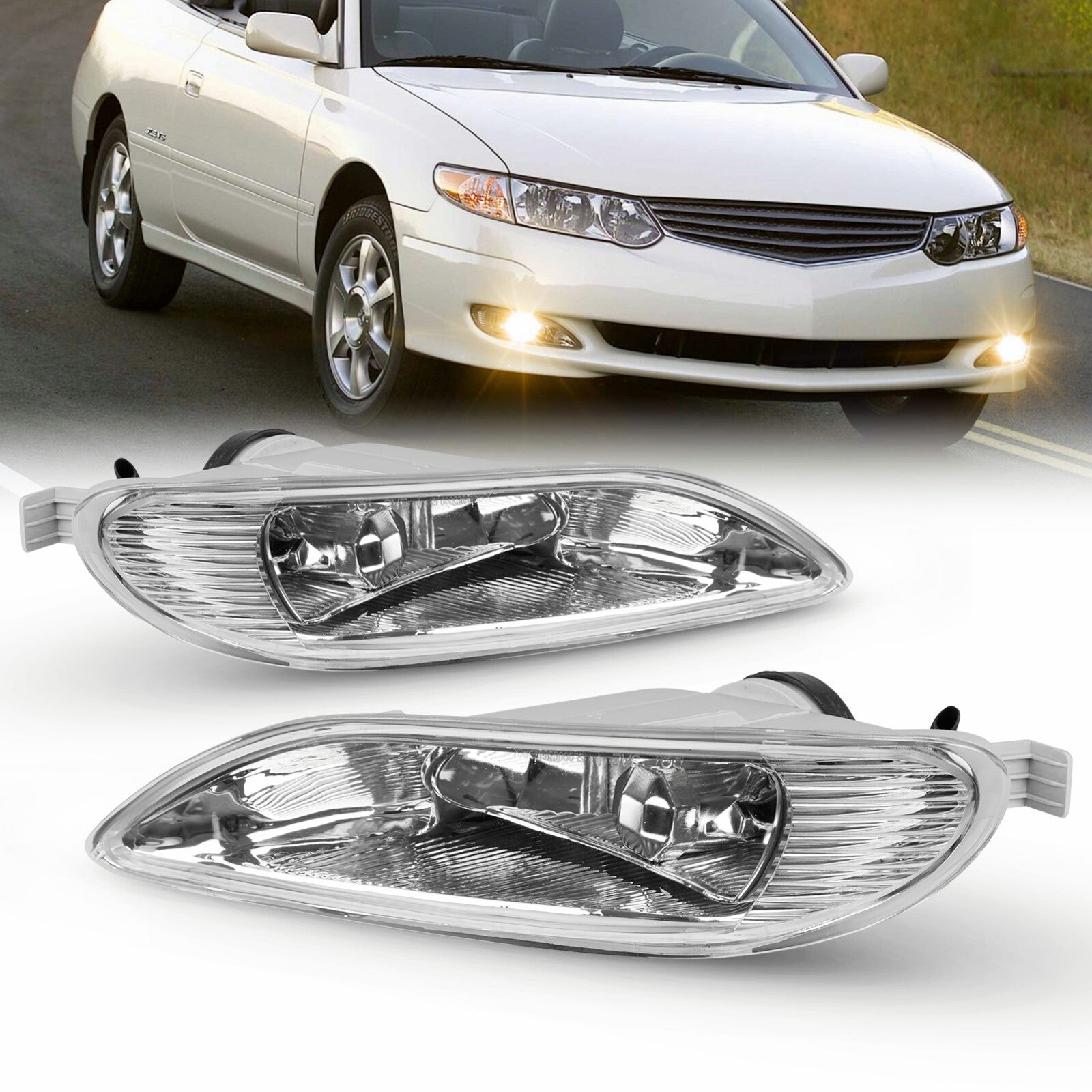 Suitable for 2002-2004 for Toyota for Camry front bumper fog lights (1 pair, left and right).