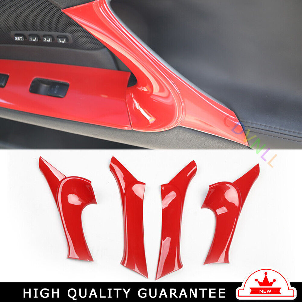 Car Inner Door Handle Lock Cover Trim 4PCS Fit for Lexus IS 2006-2011 Bright Red
