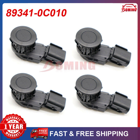 New 4PCS 89341-0C010 Black Bumper Parking Sensor for Toyota RAV4 Tacoma Tundra