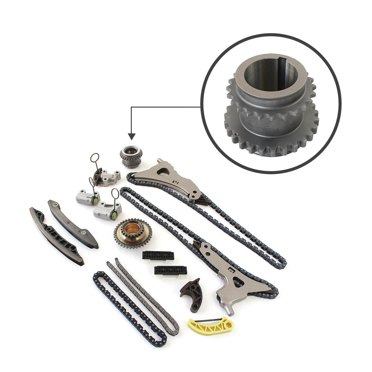 M276 Engine Timing Chain Kit Set For 3.0L 3.5L for Benz W212 R172 C218 ML350 GLK350