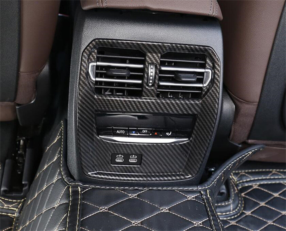 Carbon Fiber ABS Rear Air Outlet Vent Panel Cover for BMW 3 Series G20 G28 2020+