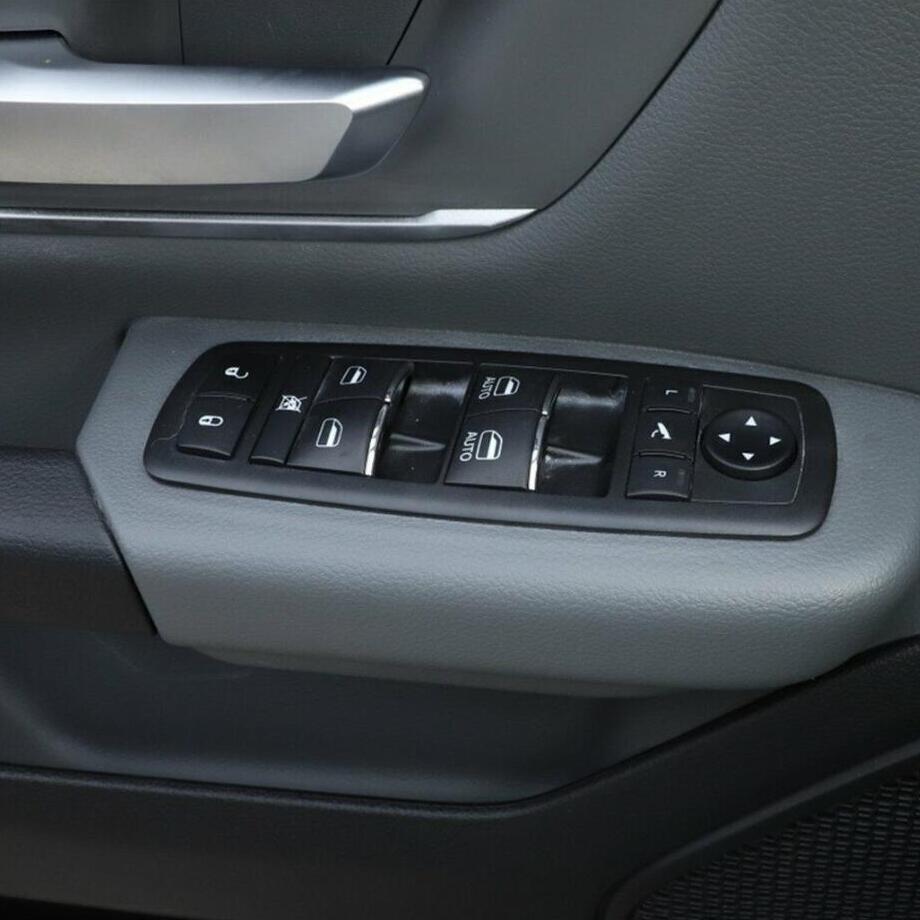 For 2011-2024 for Dodge Durango Chrome Window Lift Switch Button Cover Trim Sequins