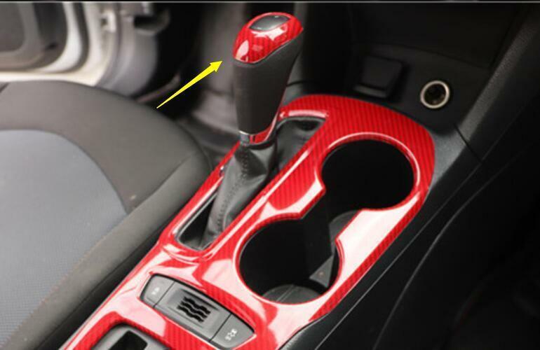 Red Carbon Fiber Central Console Gear Shift Knob Fit for Chevrolet for Cruze 16-2019