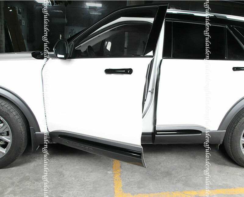 4Pcs Glossy Black Body Door Side Molding Trim Cover for Ford Explorer 2020-2022