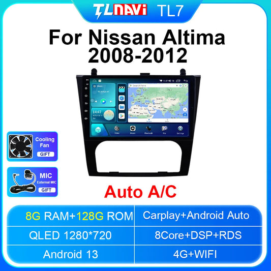 for Nissan for Altima Teana Video Player Android Auto 2008-2012 Car GPS Navi Radio