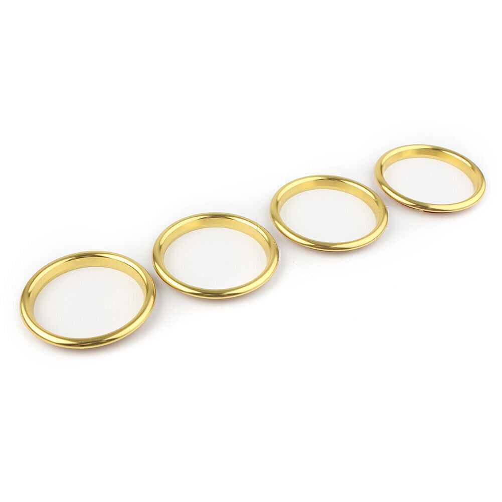 for Audi A3 8V 2012-2019 Stainless Steel Gold 4x Car Air Vent Outlet Ring Cover