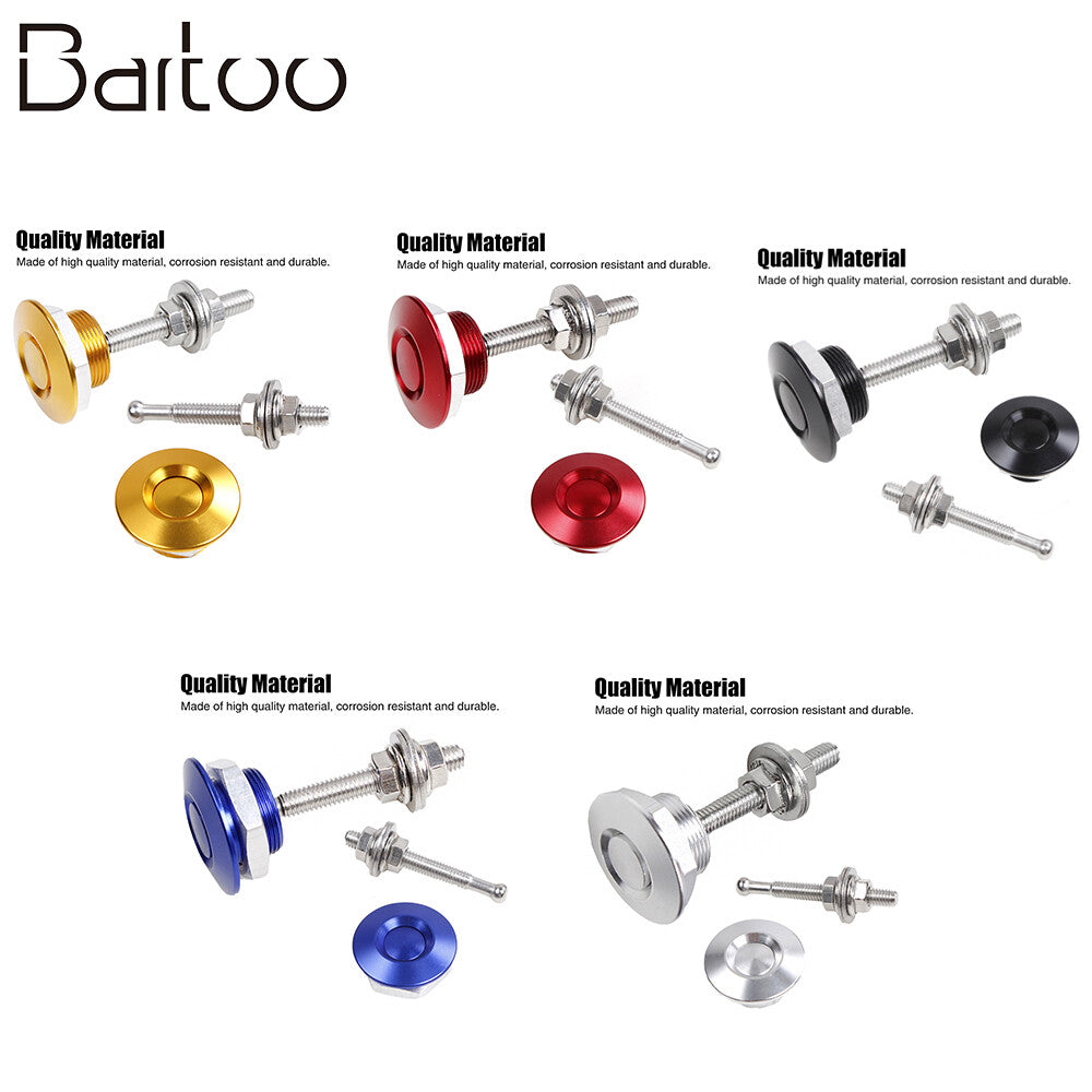 Push Button Quick Release Hood Bonnet Pins Lock Clip Car Bumper Latch Kit 2X