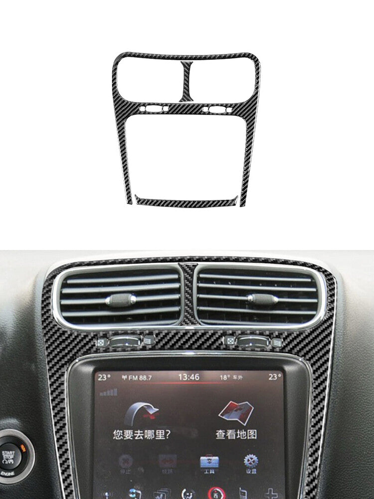 for Dodge Journey 2011-2017 3Pcs Central Control Display Trim Cover Carbon Fiber