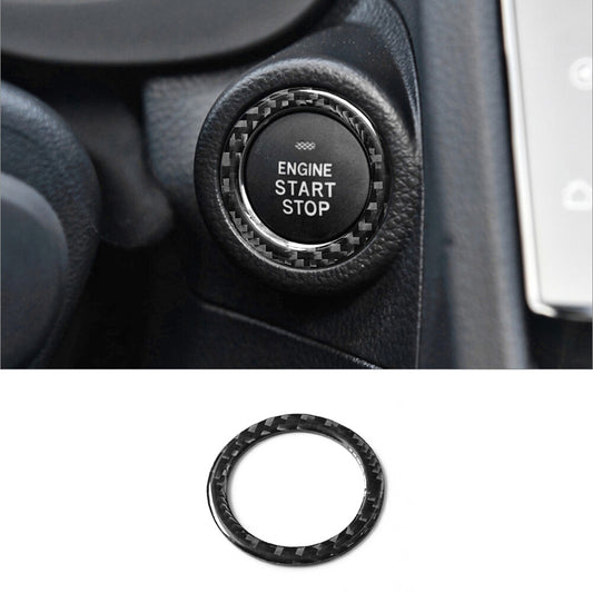 Carbon Fiber Ignition Button Ring Cover Trim for Subaru Forester 2013-2018