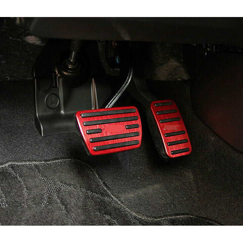 2P for Honda for Civic 2022-2023 Brake+Gas Pedal Accelerator Pad Cover Red Aluminum