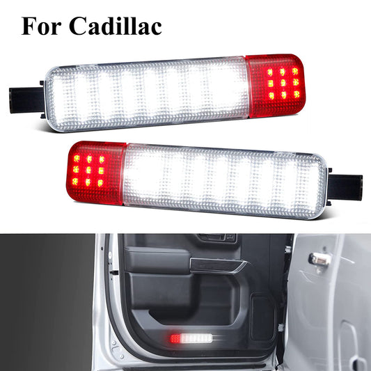 2 for Chevy for Cadillac Accessories Red LED Interior Door Panel Light Courtesy Lamp