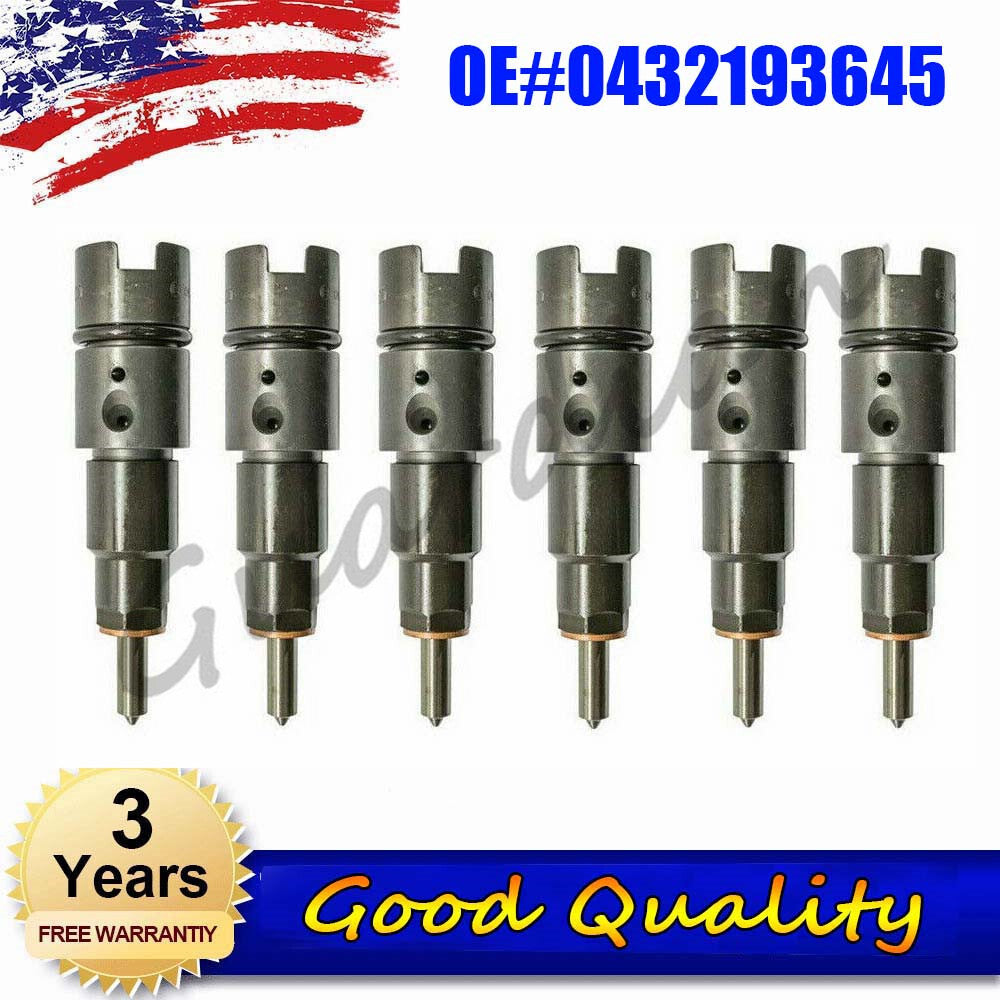 6PCS Fuel Injector 0432193645 New Part Replacement Repair For ISB 5.9L