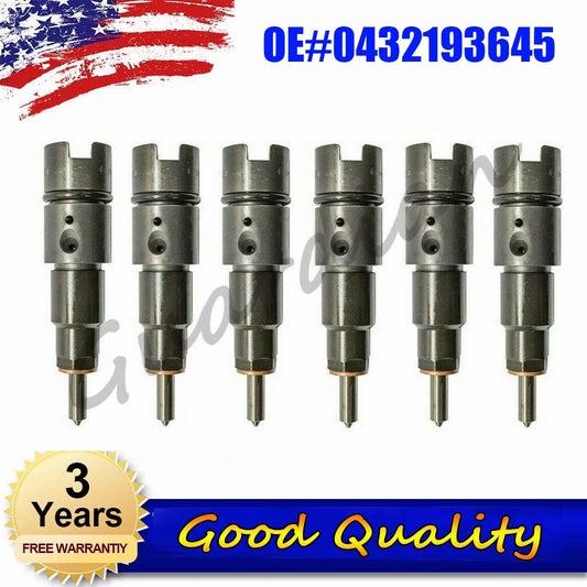 6PCS Fuel Injector 0432193645 New Part Replacement Repair For ISB 5.9L