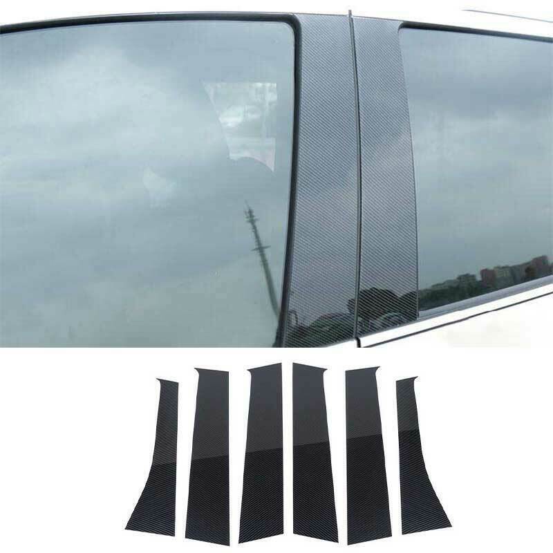 Carbon Fiber Pillar Panels for Mitsubishi Outlander 2013-2021 6pc Set Door Trims