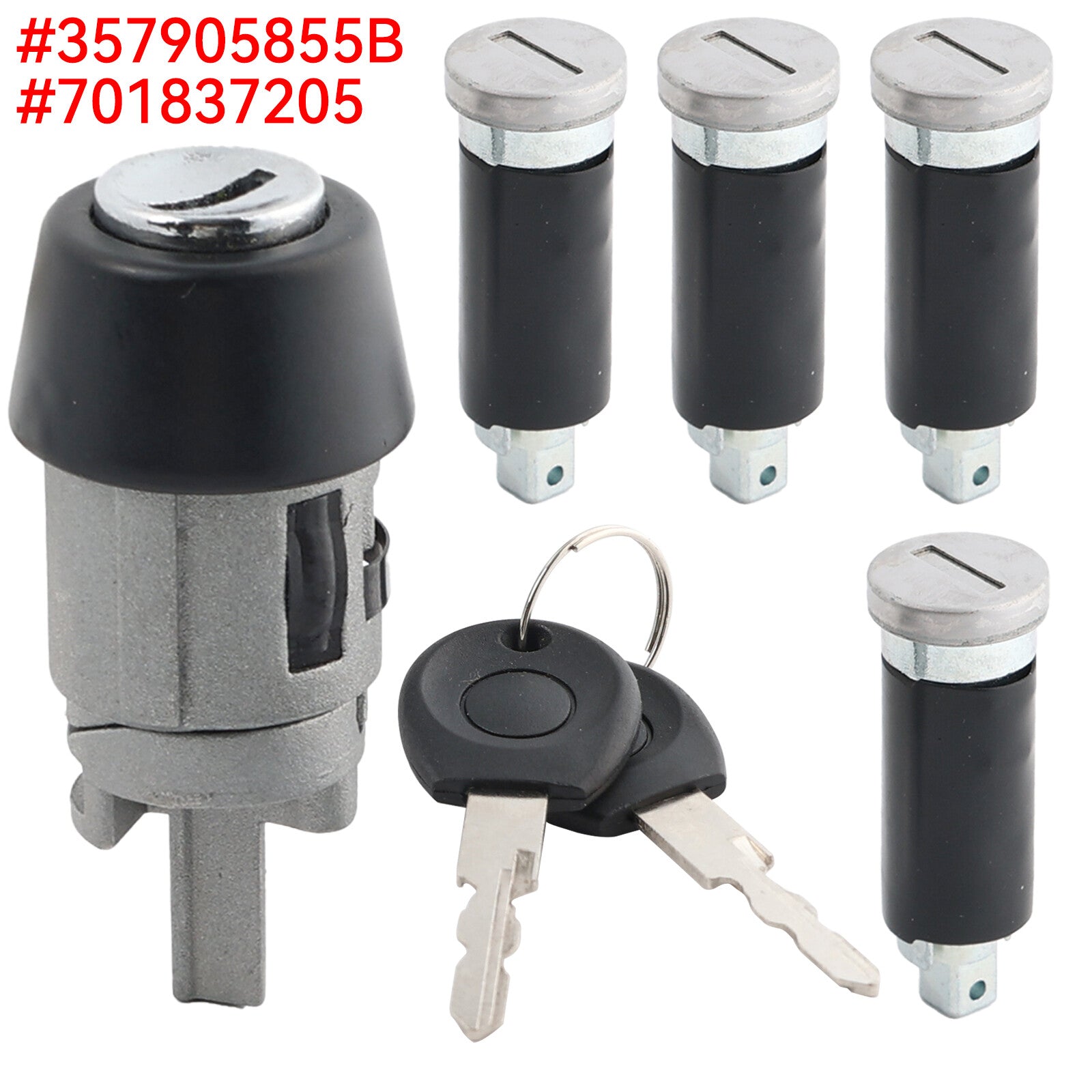 Ignition Switch Door Lock Barrel Set 2 Key 701837205 for VW T4 Transporter 90-03