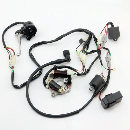 Wiring Harness Magneto Stator Ignition Switch CDI lever for Yamaha PW50 pit Bike