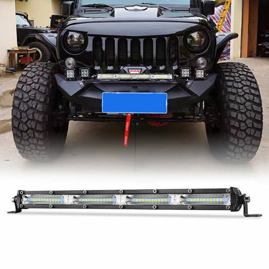 13inch 120W Slim Wide Flood LED Light Bar Work Lamp Driving Fog Off Road Truck