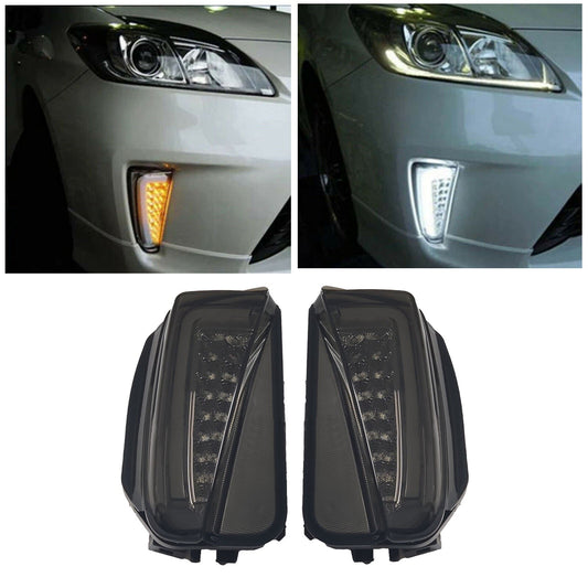 Suitable for 2012-2015 for Toyota Prius LED switch fog turn signal lights (DRL lights) with smoke effect.