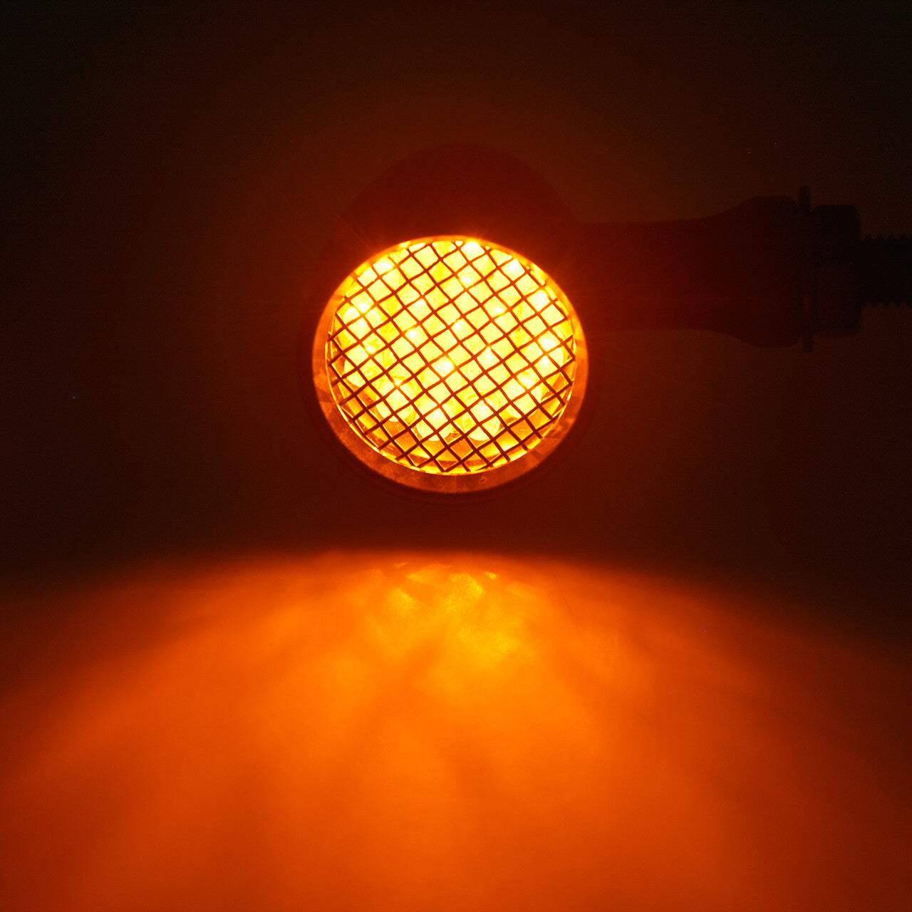 2x Black 10mm Grille Turn Signal Amber Indicator Light for Harley Sportster XL