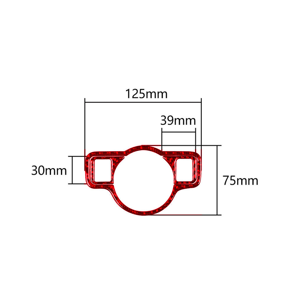 for Mercedes-Benz A B C E G CLA GLA GLK Red Carbon Fiber Headlight Knob Trim D