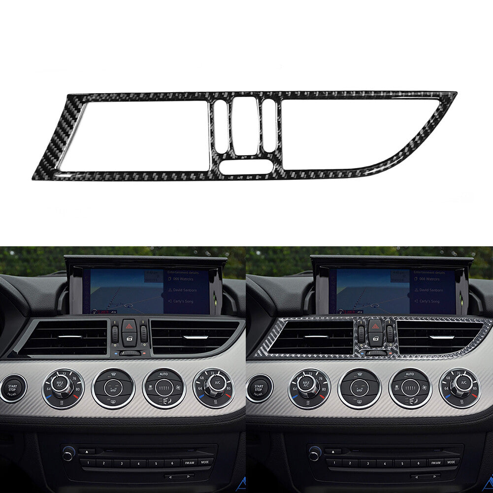 for BMW Z4 E89 Carbon Fiber Center Console Air Vent Outlet Cover Trim 2009-2016