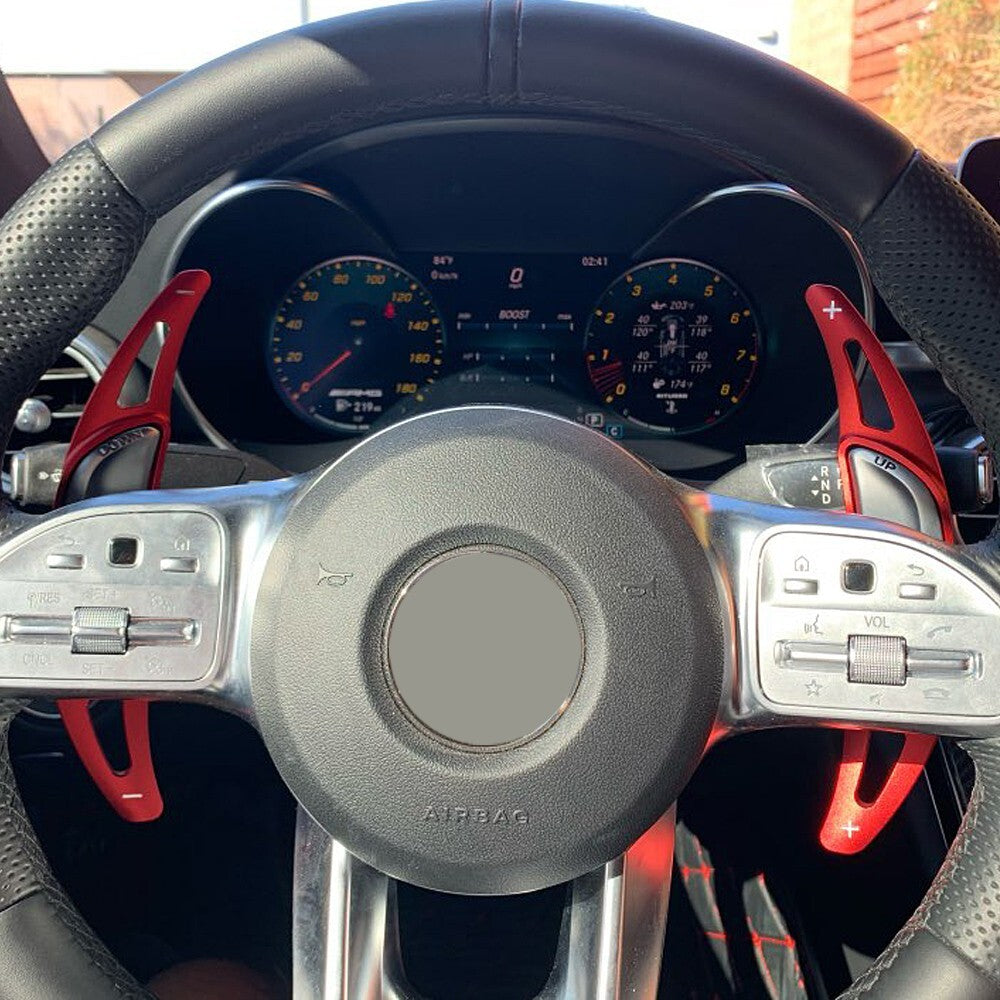 Aluminum Steering Wheel Shift Paddle Shifter Extension for Benz AMG A45 CLA45 C6