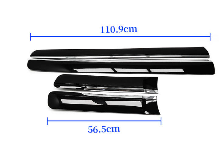 Black Side Door Body Guard Molding Cover Panel Trims for Lexus GX 460 2010-2019