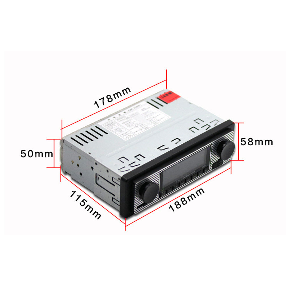 Car FM Radio MP3 Player Bluetooth SD USB Stereo Audio Receiver AUX With Remote