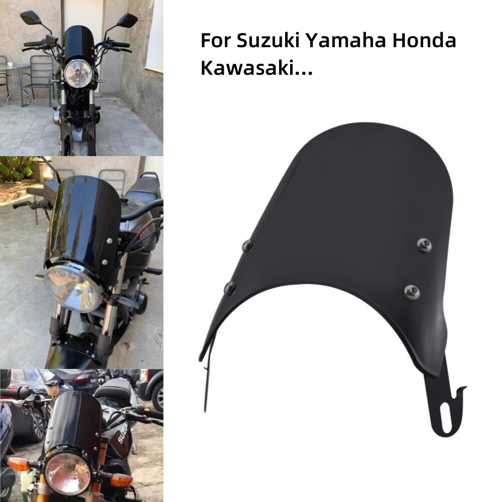 Motorcycle Headlight Windshield Windscreen For 5-7'' Round Headlight Universal