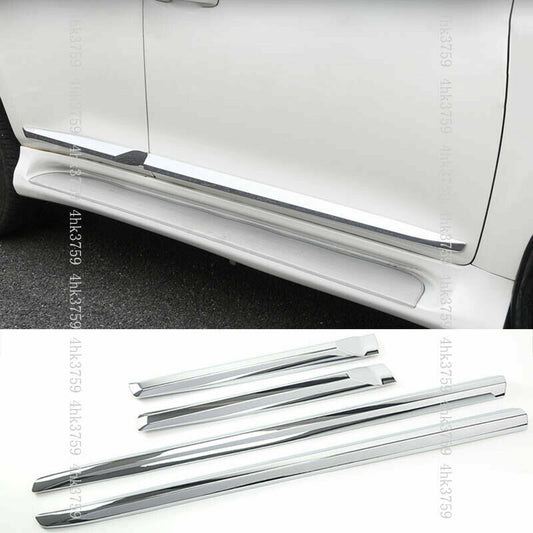 4pc for Toyota LC Prado FJ150 2010-2021 Chrome Side Door Body Molding Cover Trim
