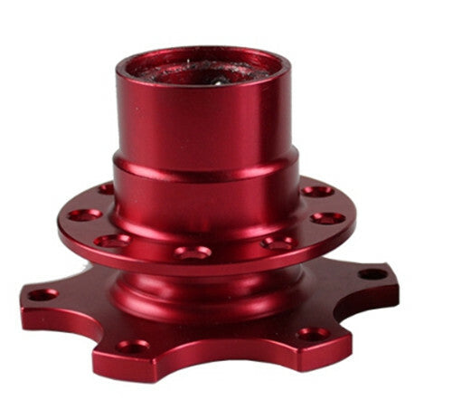 6 Holes Aluminum Steering Wheel Quick Release Snap off Hub Adapter Boss Kit Car