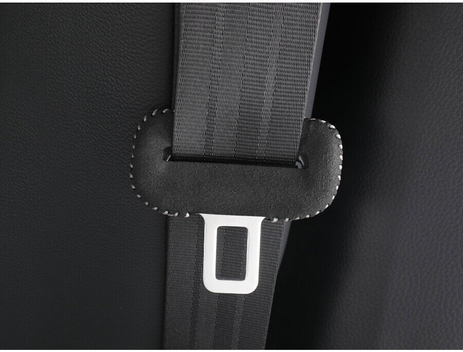 for Honda CRV CR-V 23-2024 Black Suede Leather for Seat Belt Adjustment Cover Trim