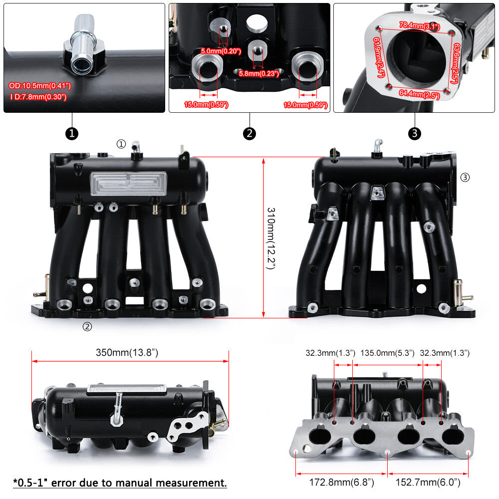 D15 D16 Intake Manifold For 1988-2000 for Honda for Civic CRX 1993-1997 Del Sol D16Y8