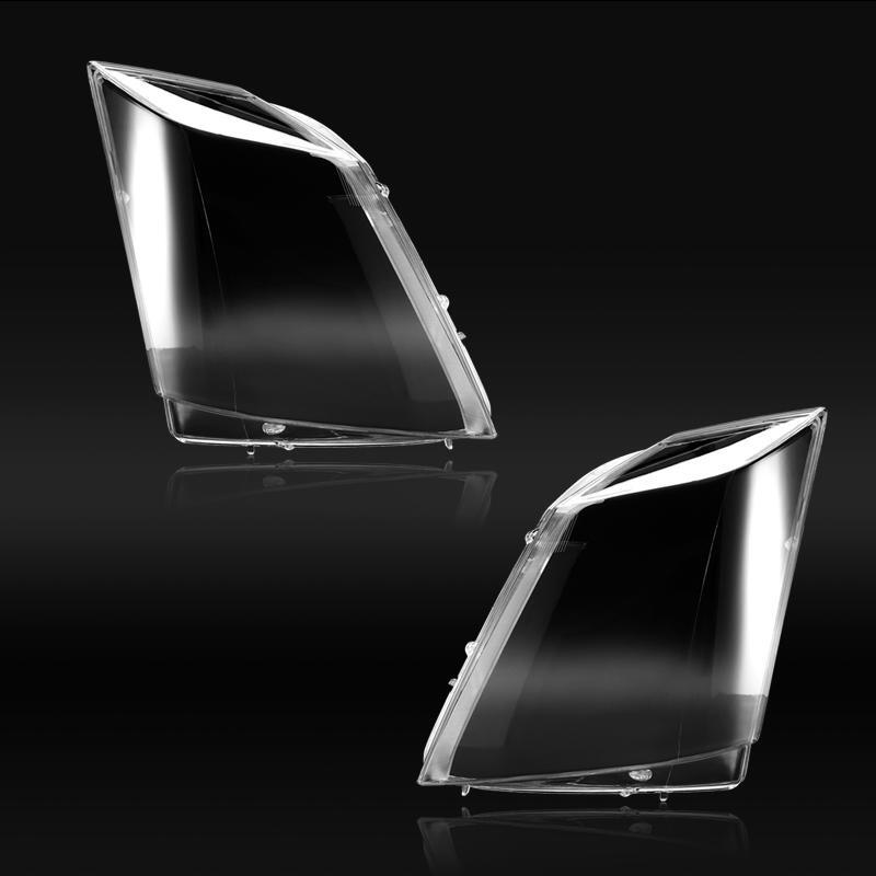 2x Front Headlight Lens Cover Lamp Cap +sealant For 2008-2013 for Cadillac CTS Clear
