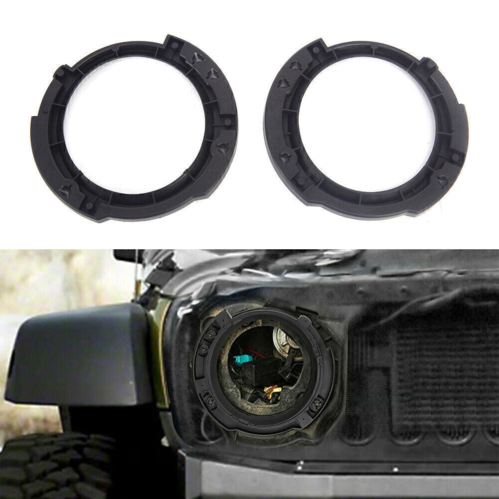 LED Headlight Bezel Mounting Ring Bracket for Jeep for Wrangler JK 2007-2017 2PCs