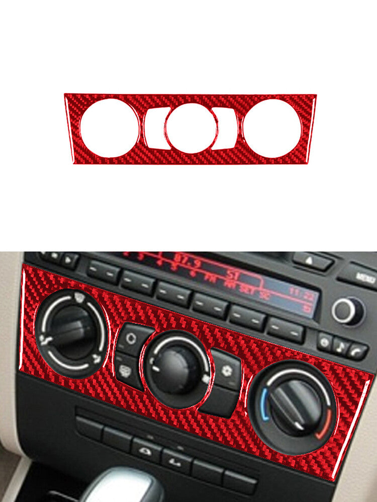 Air-Con Knob Panel Trim Cover for BMW 1 Series Convertible E82/E88 2008-2013 Red