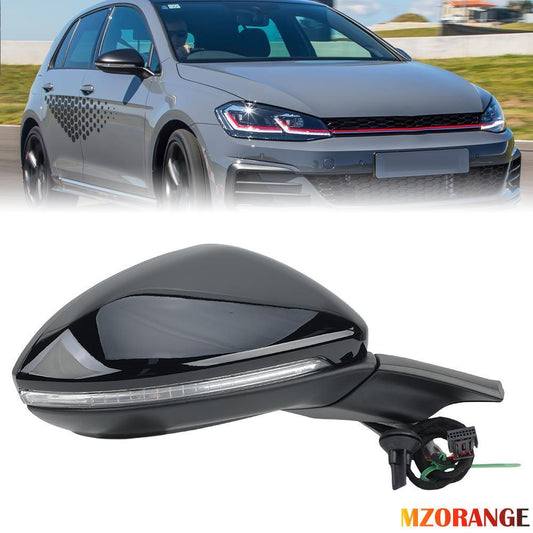 for VW for Golf VII MK7 12-20 Right Exterior Mirror Mirror Electric Heater Black