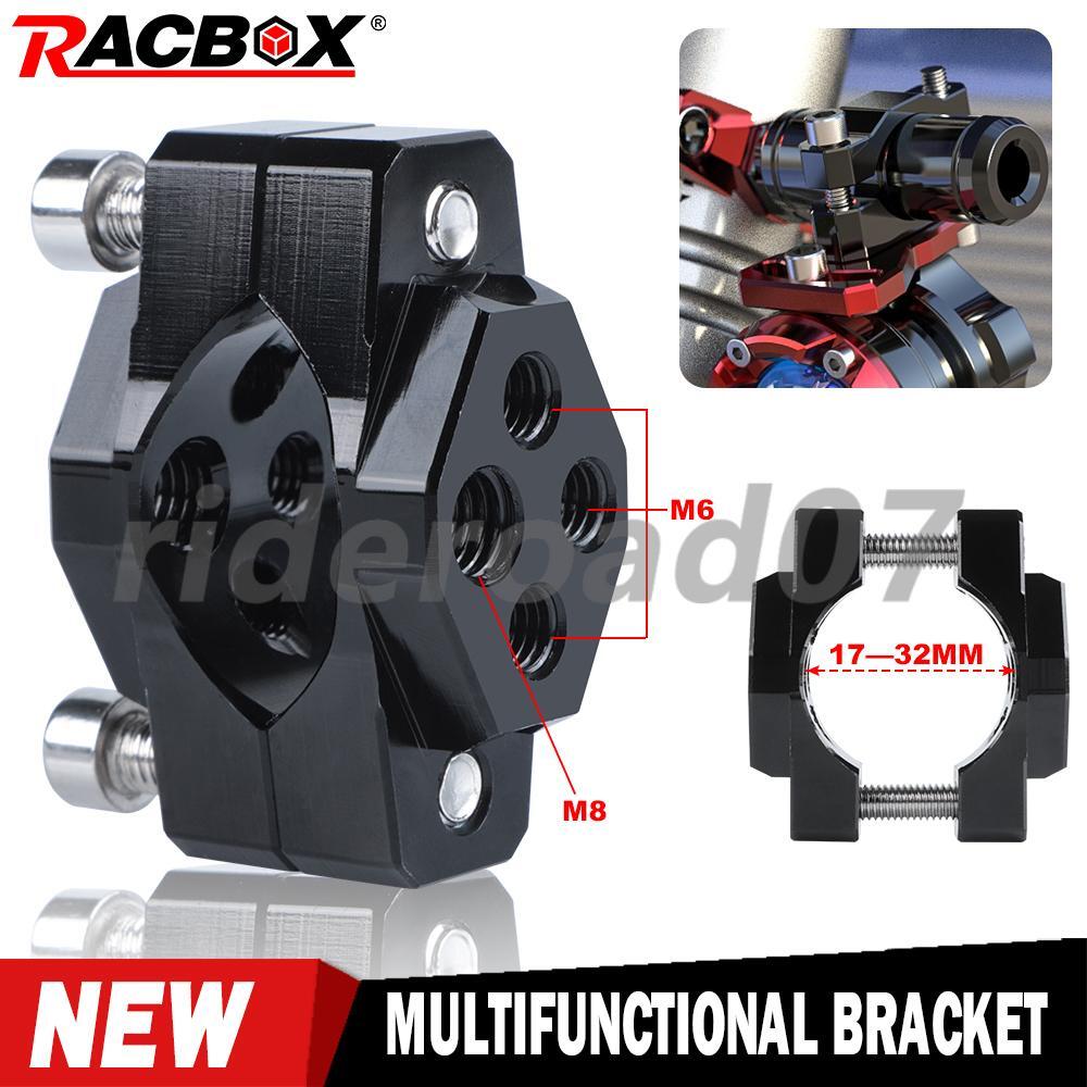 CNC Motorcycle Spotlight Bracket Handlebar Bumper Frame Holder Black 17-32mm