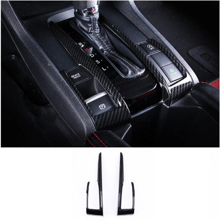 for Honda for Civic 2016-2020 Carbon Fiber Interior Gear Shift Box Strip Cover Trim