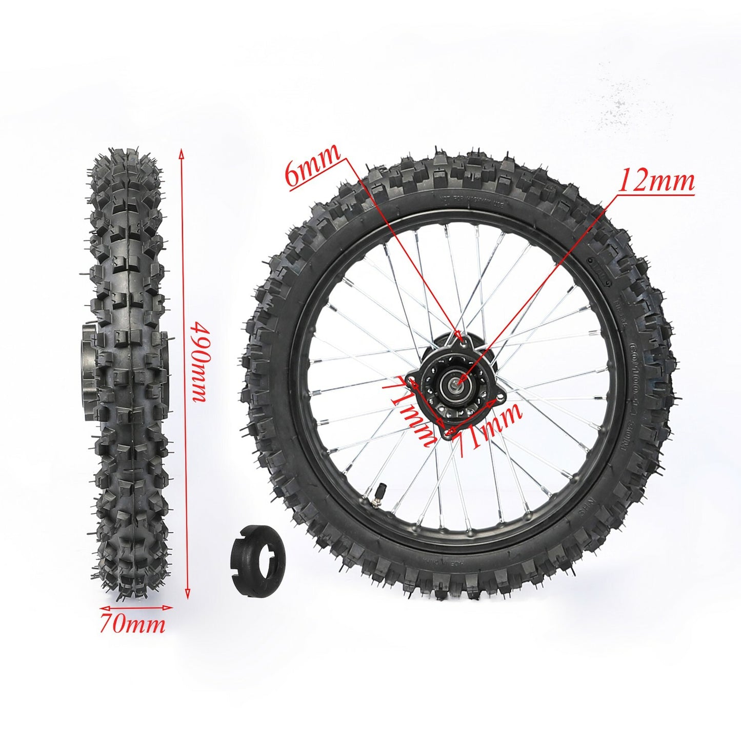 Front fork + rear swingarm + 14-inch/12-inch wheel kit 80/100-14 CRF70 XR