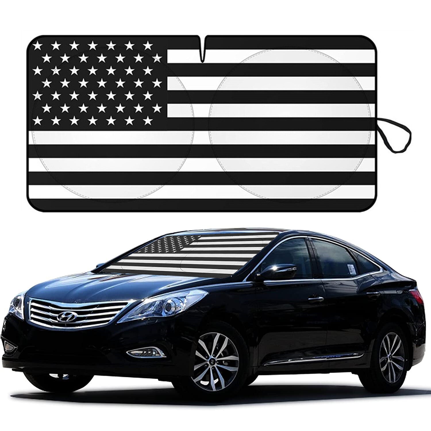 for Hyundai Accessories American US Flag Car Windshield Sun Shade Shield Cover