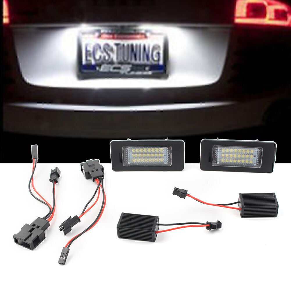 No Error 24-SMD White LED License Plate Light Fit for Audi A4 A6 C7 Q5 RS5