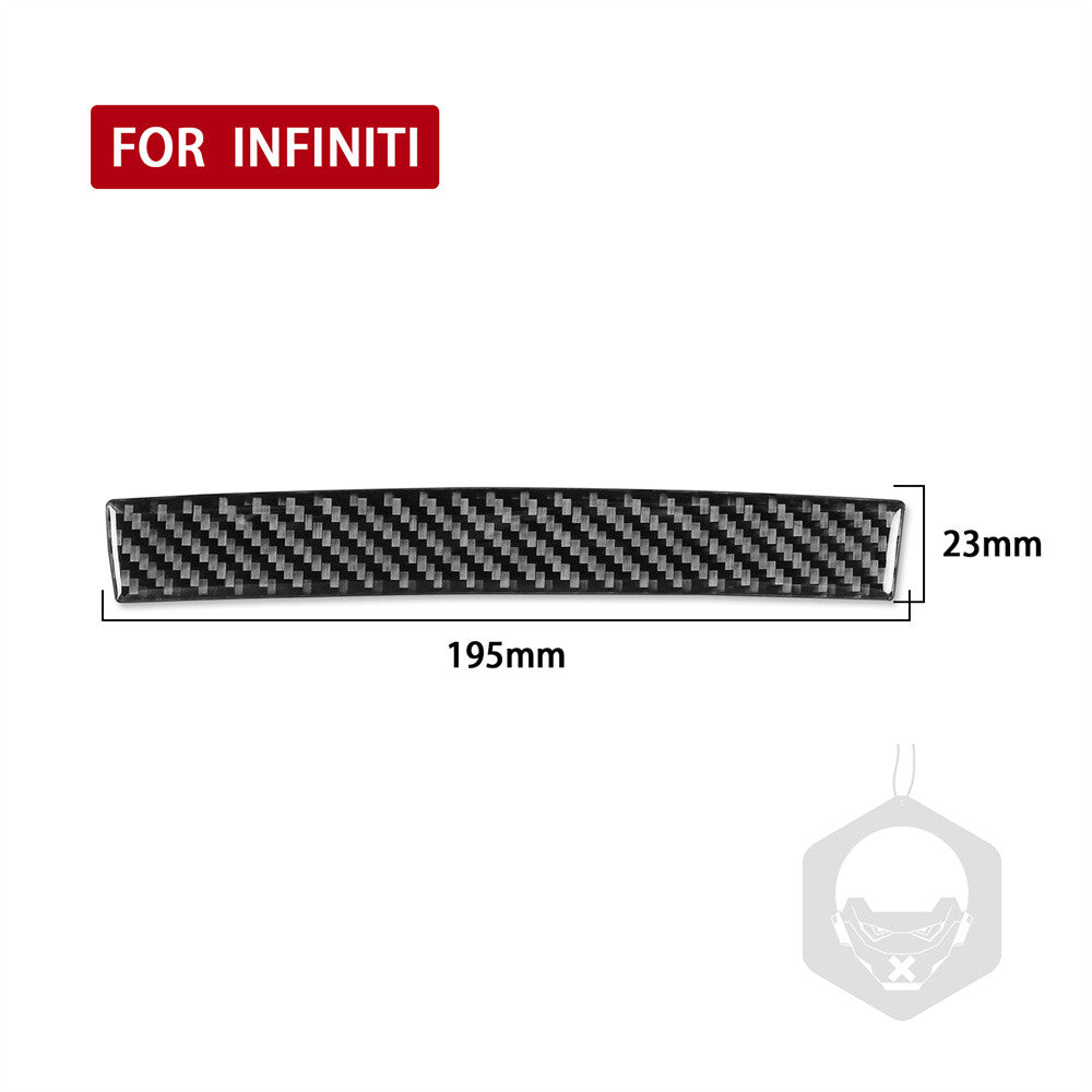 Carbon Fiber Interior CD Panel Lower Strip Cover Trim for Infiniti G37 2010-2013