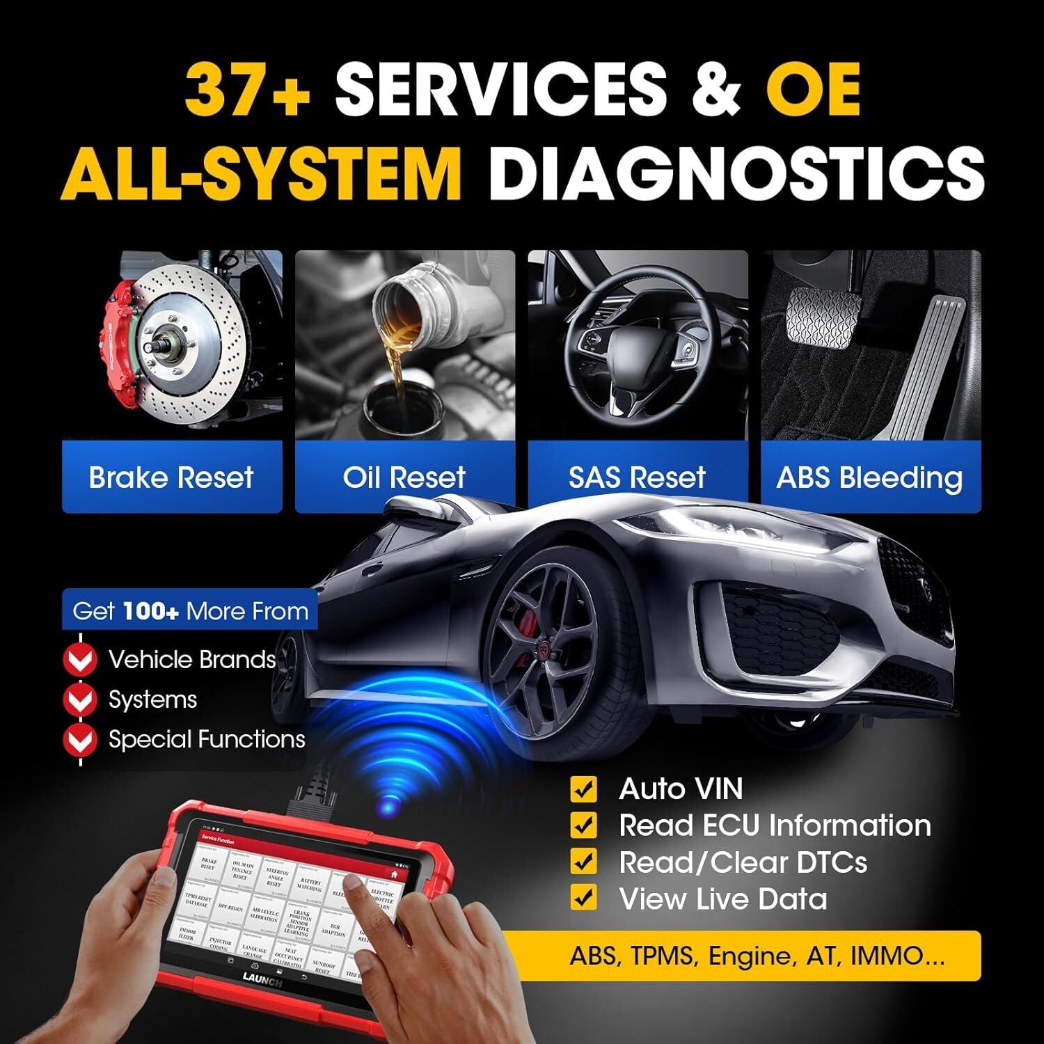 Launch X-431 PROS ELITE Auto Full System Diagnostic Tool with CANFD EC.U Coding