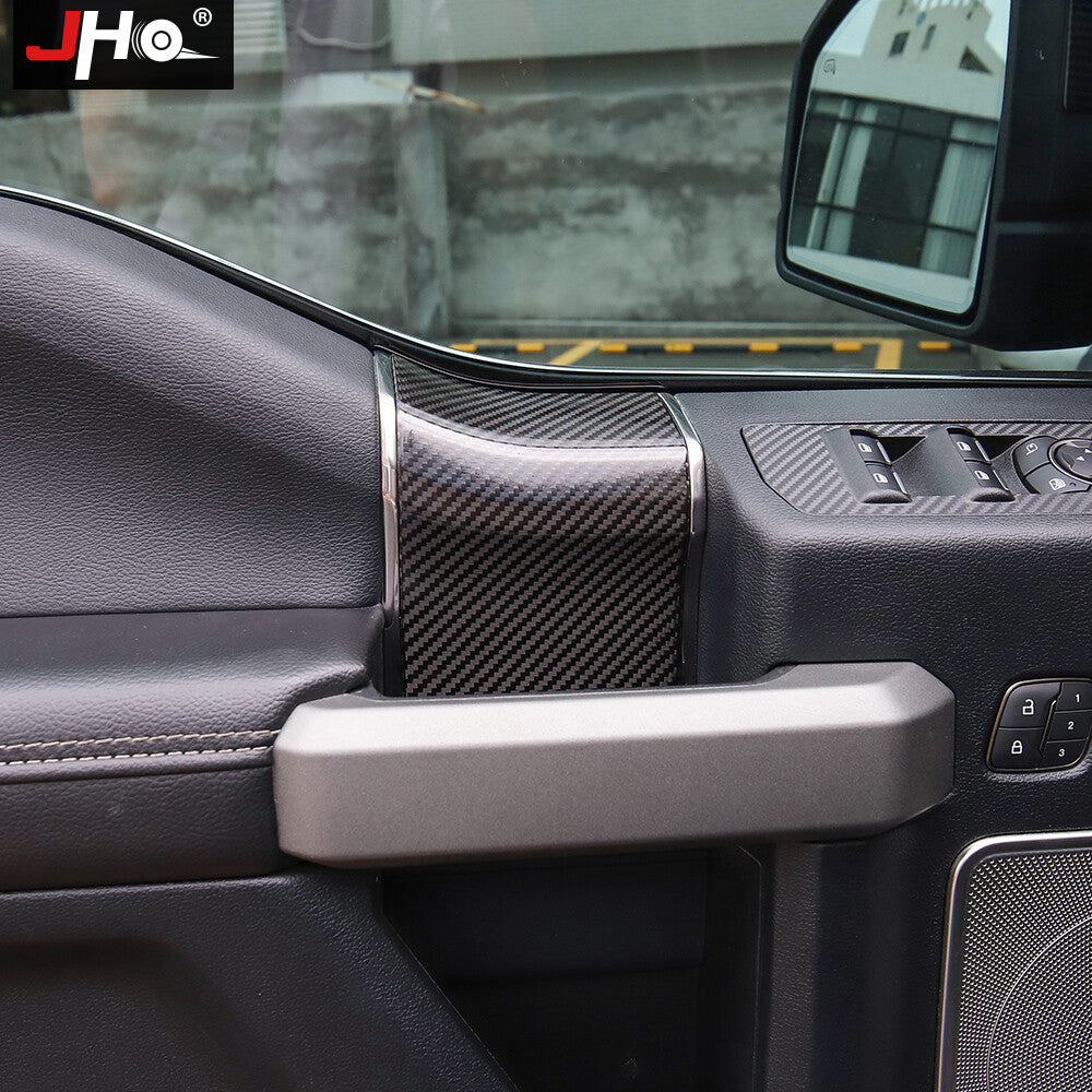 Real Carbon Fiber Door Armrests Cover Trim for Ford F150 /LTD 2017-2020