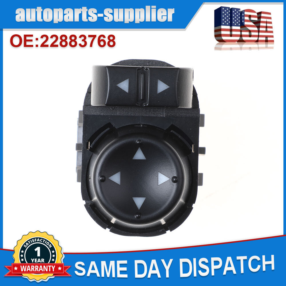 Mirror-finish control switch compatible with 07-14 Silverado for Sierra 1500 2500 3500 HD 2283768 new
