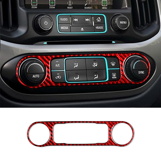 Red Carbon Air Conditioning Knob Trim for Chevrolet Colorado / for GMC for Canyon 2015-22
